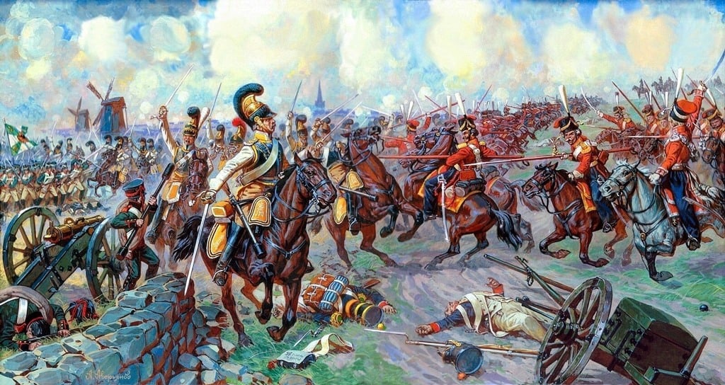 معركة (ليبزيغ) في أكتوبر⁄تشرين الأول 1813.
